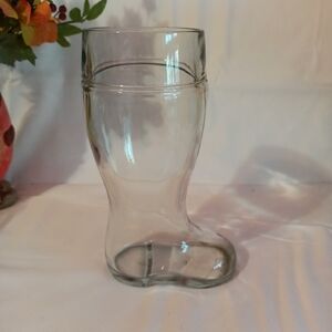 Vintage Heavy Glass Boot Beer Stein